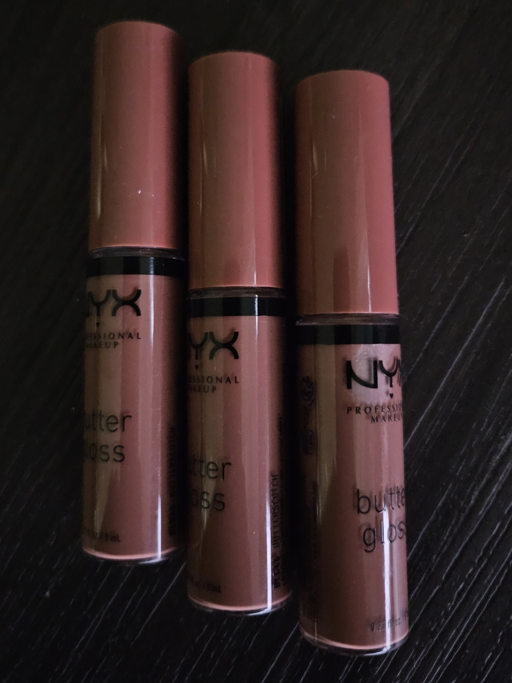 (3) NYX Butter Gloss Trio — Mauve Nude Lip Gloss